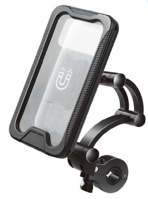 Suport de telefon pentru moto / bicicleta impermeabil cu carcasa si rotire S806